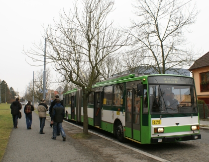 Fotoreportáž z 'rozlúčkové'  jízdy kloubového trolejbusu Škoda 15 Tr