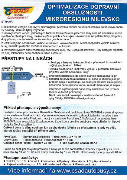 Veřejná &quot;busová&quot; doprava v ČR a SR VI: Jižní Čechy - Bernartice, 