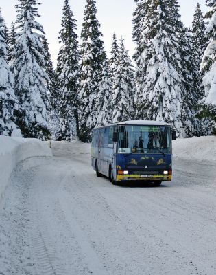 Zimní záběry autobusů. Tentokrát v Jeseníkách s logem Veolie Transport