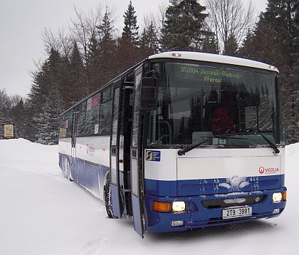 Autobusová zima nejen na trase Přerov - Jeseník