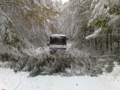 Autobusová zima nejen na trase Přerov - Jeseník