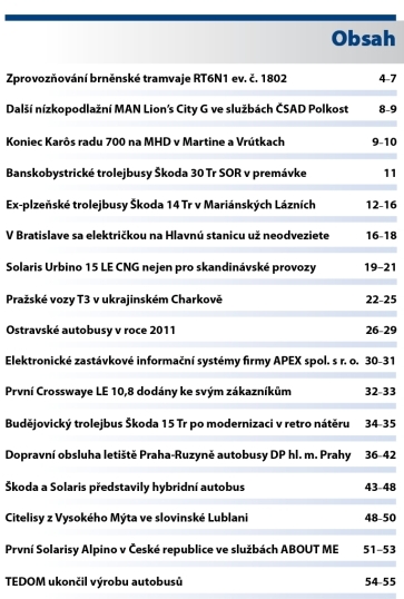 Vyšlo 1.  číslo časopisu ČESKOSLOVENSKÝ DOPRAVÁK 2012