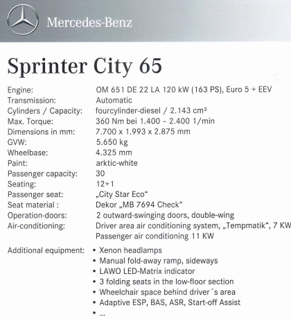 Představujeme minibusy Mercedes-Benz Sprinter II: Sprinter City 65 a 65 K