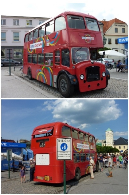 Londýnský doubledecker v kampani 'ŽIJEME LONDÝNEM'