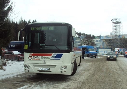 Autobusová pohlednice z Nového Města na Moravě