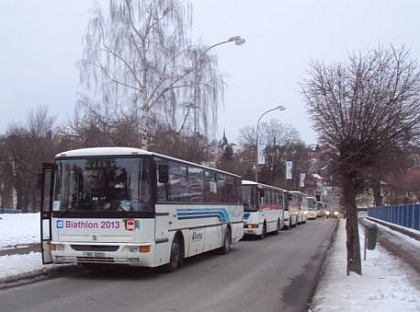 Autobusová pohlednice z Nového Města na Moravě