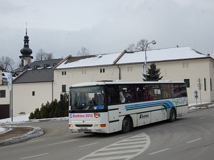 Autobusová pohlednice z Nového Města na Moravě