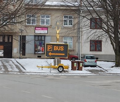 Autobusová pohlednice z Nového Města na Moravě