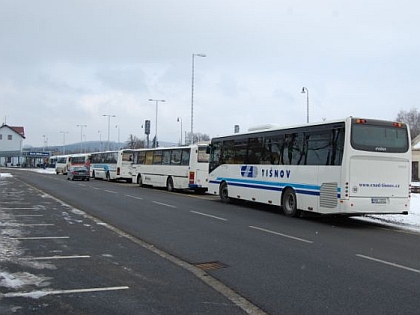 Autobusová pohlednice z Nového Města na Moravě