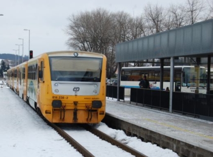 Autobusová pohlednice z Nového Města na Moravě