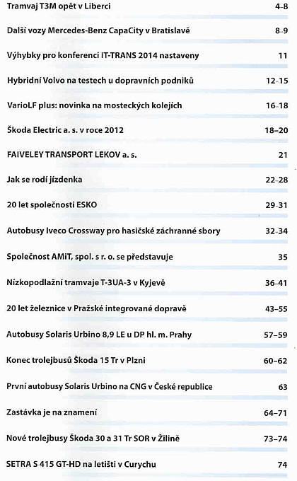 Vyšlo 1.  číslo časopisu ČESKOSLOVENSKÝ DOPRAVÁK 2013