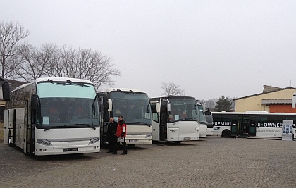 Prodejní výstava  nových a použitých autobusů v Dačicích  se vydařila