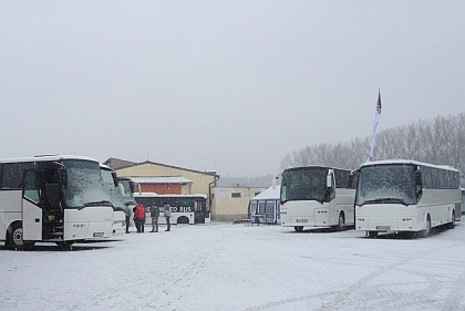 Prodejní výstava  nových a použitých autobusů v Dačicích  se vydařila