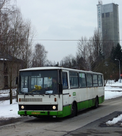 Z rozlučkové fotojízdy s poslední Karosou řady 700 ve 3ČSAD