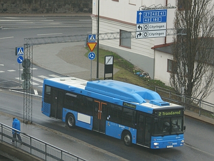 Autobusová pohlednice ze švédského Boras 