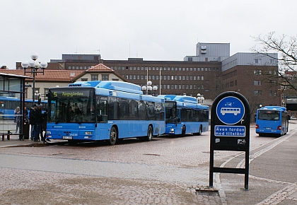 Autobusová pohlednice ze švédského Boras 