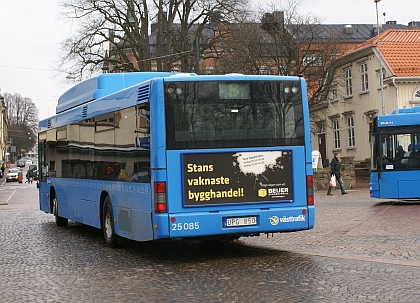 Autobusová pohlednice ze švédského Boras 