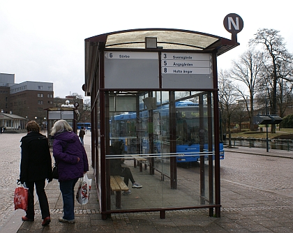 Autobusová pohlednice ze švédského Boras 