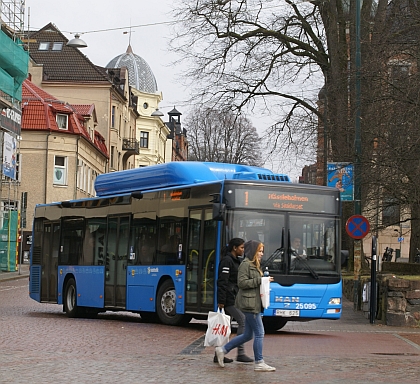 Autobusová pohlednice ze švédského Boras 