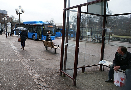 Autobusová pohlednice ze švédského Boras 