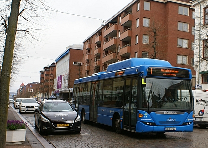 Autobusová pohlednice ze švédského Boras 