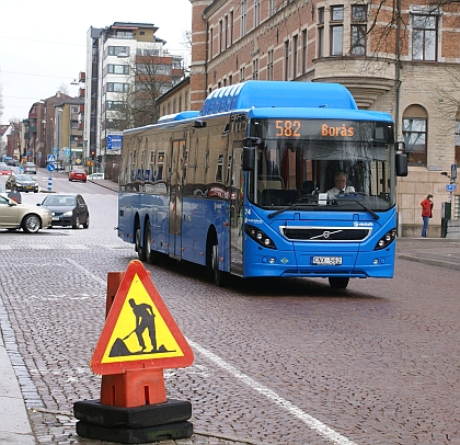 Autobusová pohlednice ze švédského Boras 