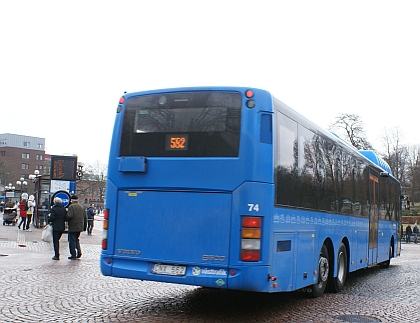 Autobusová pohlednice ze švédského Boras 