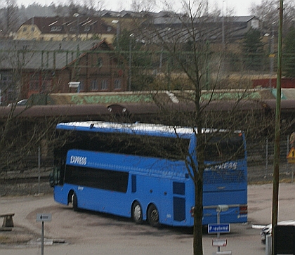 Autobusová pohlednice ze švédského Boras 