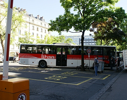 Ženeva: Na autobusovém nádraží Gare Routiere na Place Dorciere 