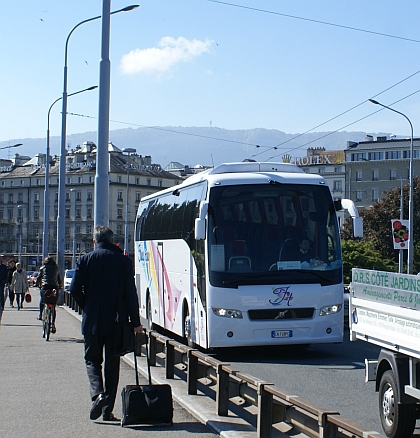 Ženeva: Na autobusovém nádraží Gare Routiere na Place Dorciere 