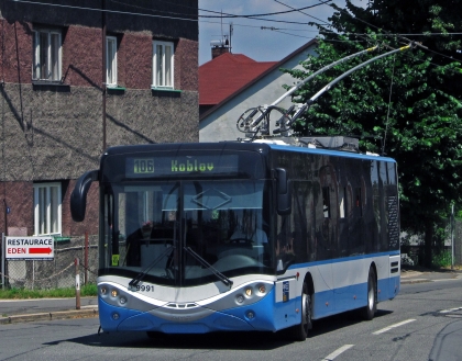 V Ostravě můžete potkat trolejbus v polské  karosérii AMZ Kutno 