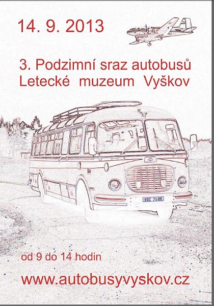 3. Podzimní sraz autobusů na letišti ve Vyškově se koná v sobotu 14. září 