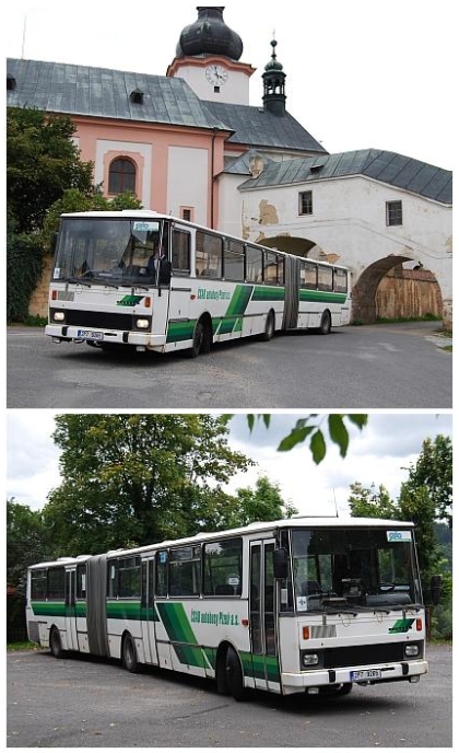 Už unikátní kloubový autobus typu Karosa C 744 svezl fanoušky veřejné dopravy 