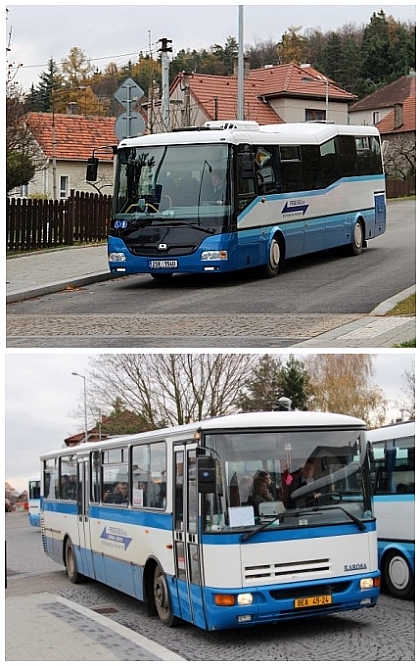 Z předání čtyř nových autobusů  SOR pro dobrovolný svazek obcí Hořovicka