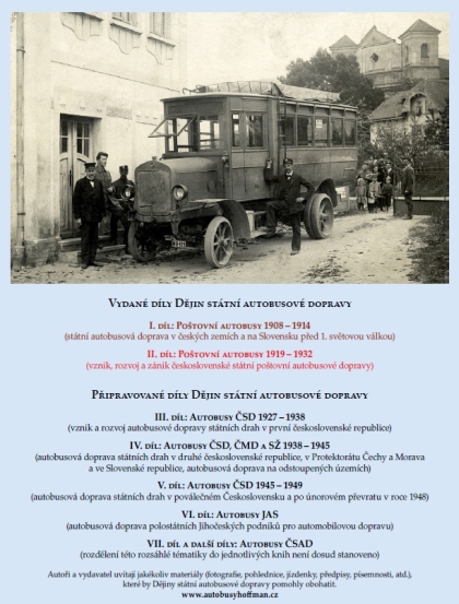 Právě vychází II.díl Dějin státní autobusové dopravy Poštovní autobusy 1919-1932