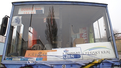 Zachytili jsme poněkud se zpožděním DOBRO bus v Plzni