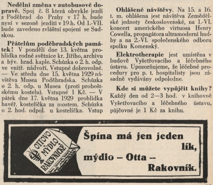 15.1.1929 - před 85 lety byl zahájen provoz na autobusové lince Praha-Poděbrady