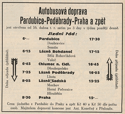  25. 1. 2014: 85 let autobusové linky Praha - Poděbrady s historickými jízdami