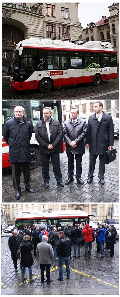 Vídeňský elektrobus na  návštěvě v Praze