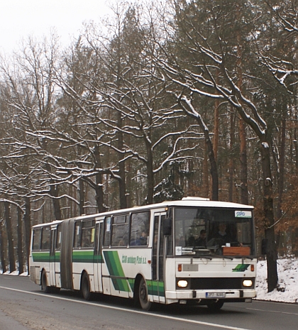 Kloubový autobus Karosa C 744 ČSAD autobusy Plzeň v akci mezi Plasy a Třemošnou