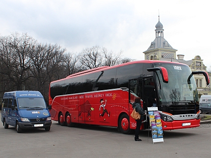 Autobusová pohlednice z veletrhu  Holiday World 2014 v Praze