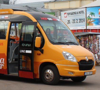 Autobusová pohlednice z veletrhu  Holiday World 2014 v Praze