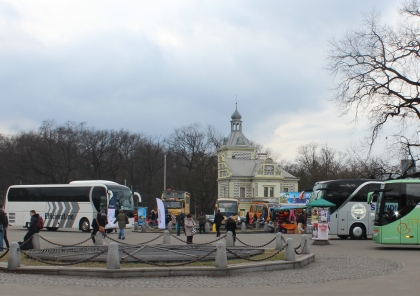 Autobusová pohlednice z veletrhu  Holiday World 2014 v Praze