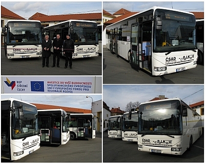 Tři nové Crosswaye LE ČSAD Polkost byly slavnostně uvedeny do provozu