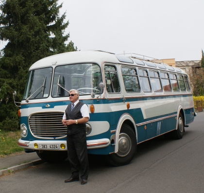 Nymburský autokar Škoda 706 RTO LUX na přátelské návštěvě v Plzni 