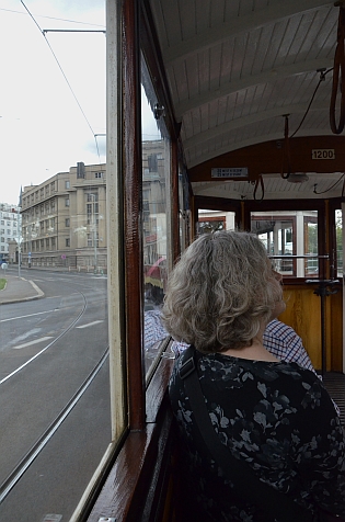 VELKÁ FOTOREPORTÁŽ z cesty historickou tramvajovou soupravou  na lince 3 