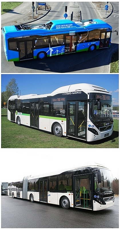 2 x Hybridy Volvo: Tři hybridy s externím dobíjením pro Hamburger Hochbahn,