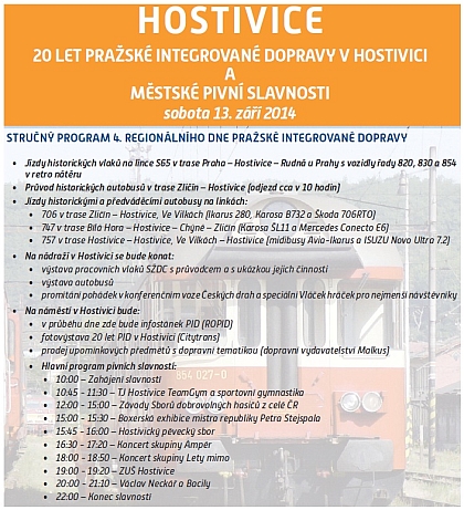 4. regionální den PID  13.9.2014 v Hostivici s historickými vlaky a autobusy