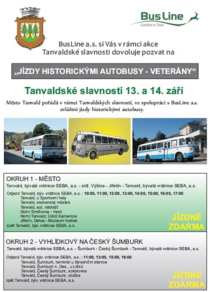 BusLine 13. a 14. 9. 2014: Historické jízdy autobusovými veterány