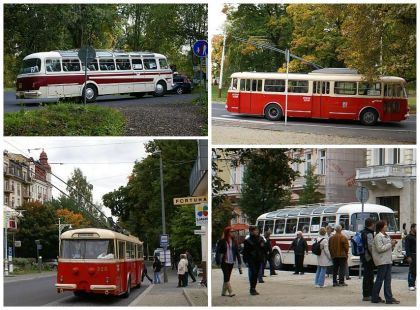 Na projížďku historickými autobusy a historickým trolejbusem